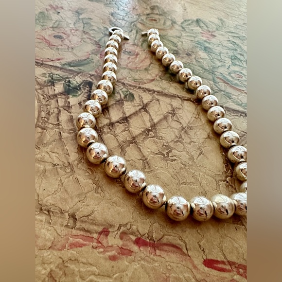 Ralph Lauren sterling silver bead necklace - Picture 3 of 5